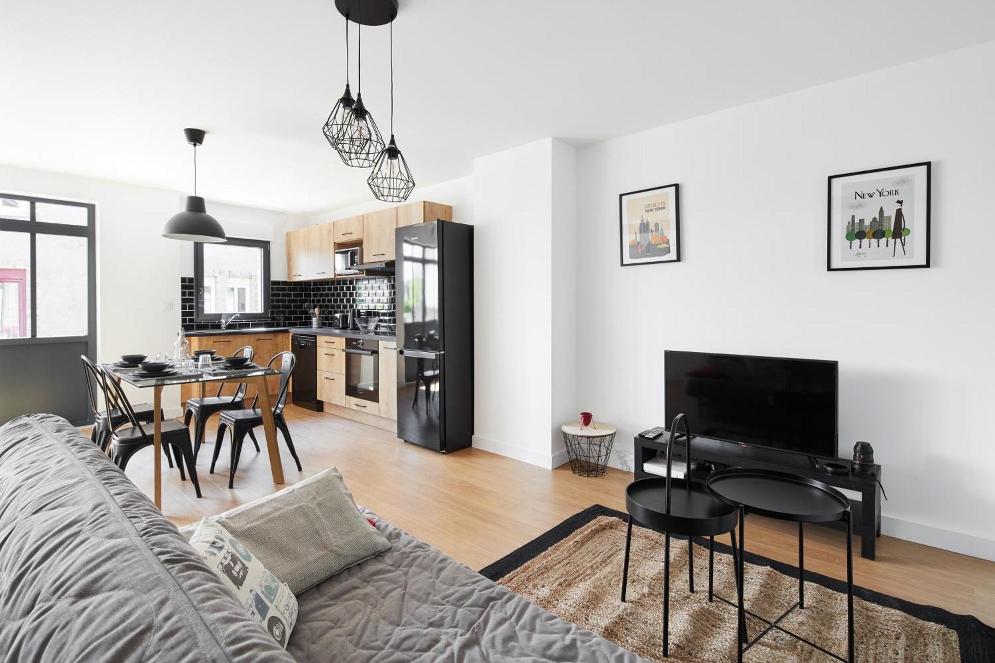 Appartamento New-York New-York : Fibre Wifi/Linge/Parking Châteaubriant Esterno foto
